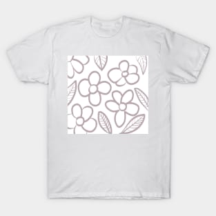 Gray flowers T-Shirt